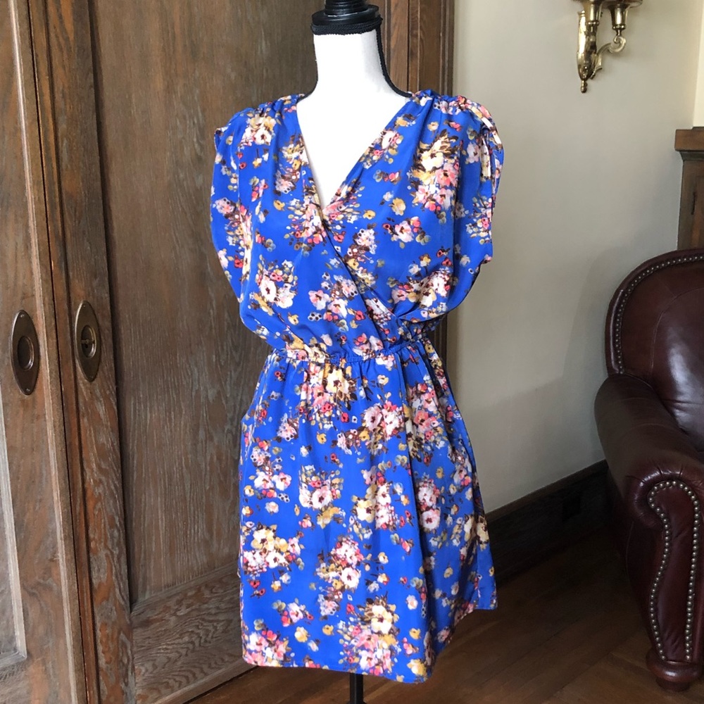 Bar III Blue Floral Dress